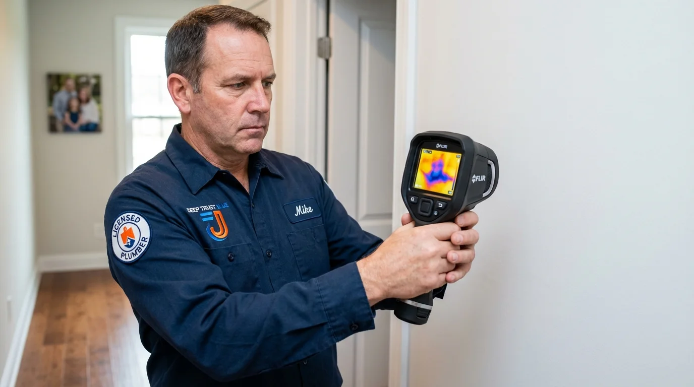 Thermal imaging leak detection by Johns Plumbing LLC in Milbridge